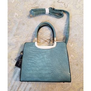 Faux Crocodile Skin Handbag